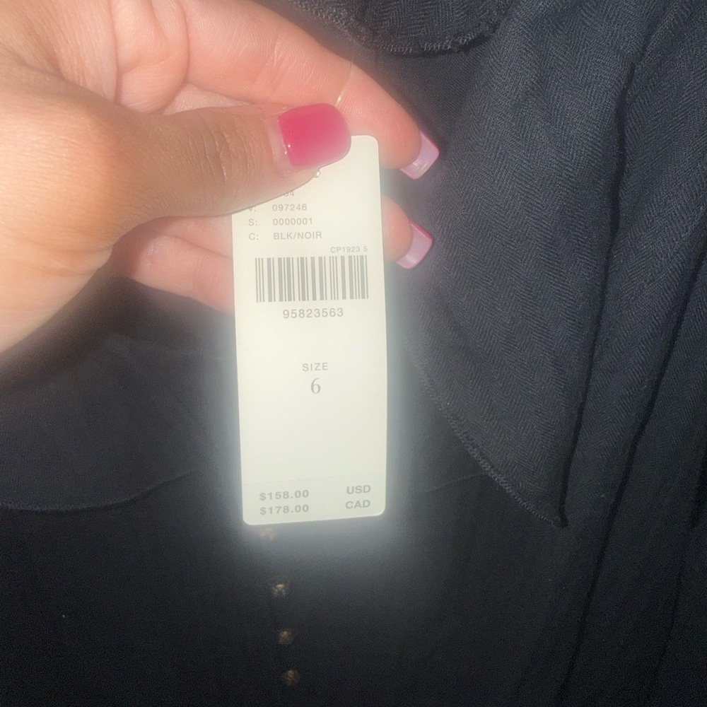 Pilcro Black Ruffle-Front Mini Dress - Picture 3 of 3
